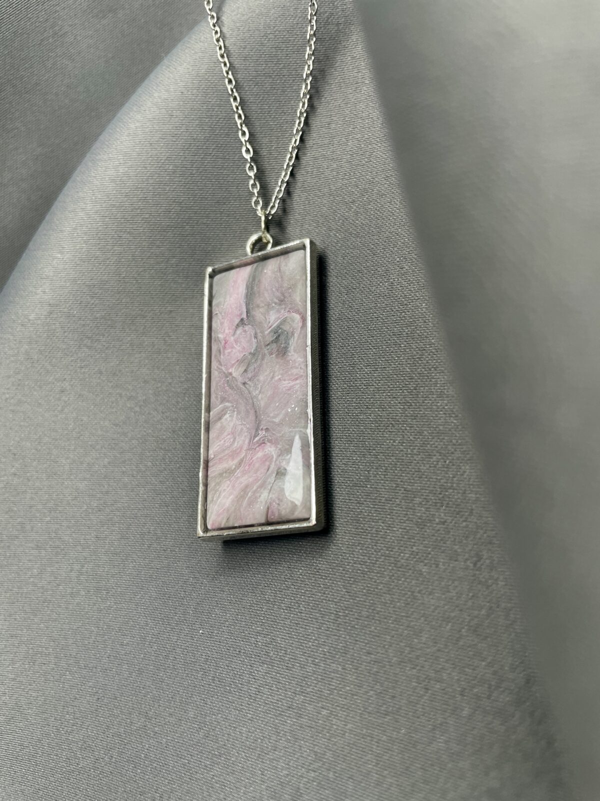 Rosa Marmor Kette – Bild 3