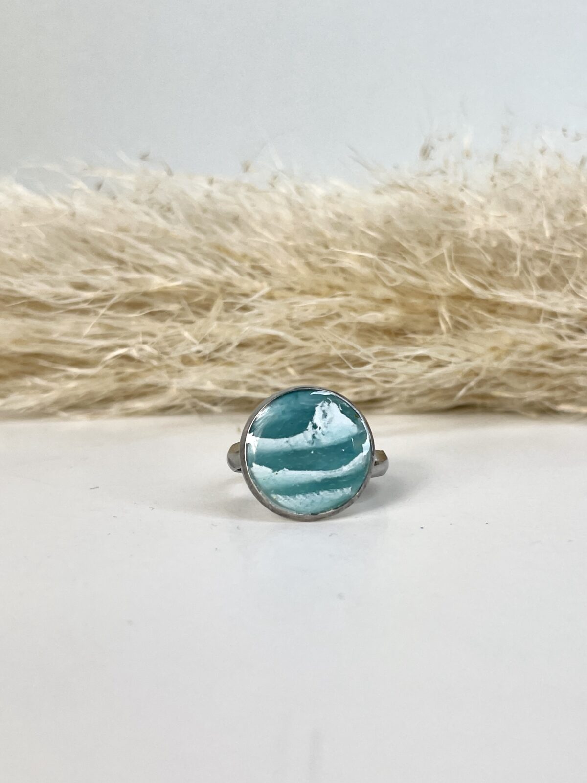 Verstellbarer Ring in Türkisblau