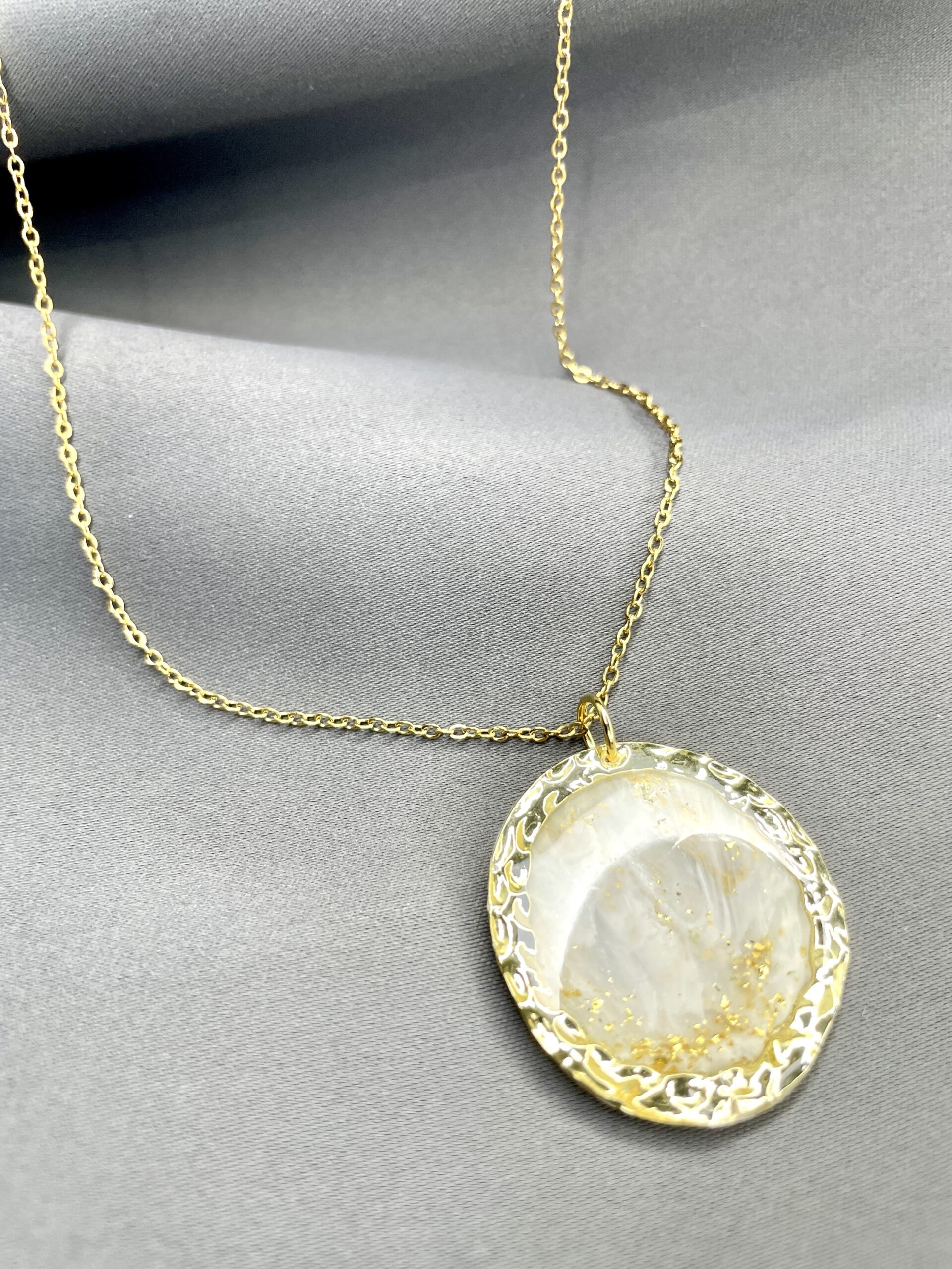 Kette Rund Gold Weiß