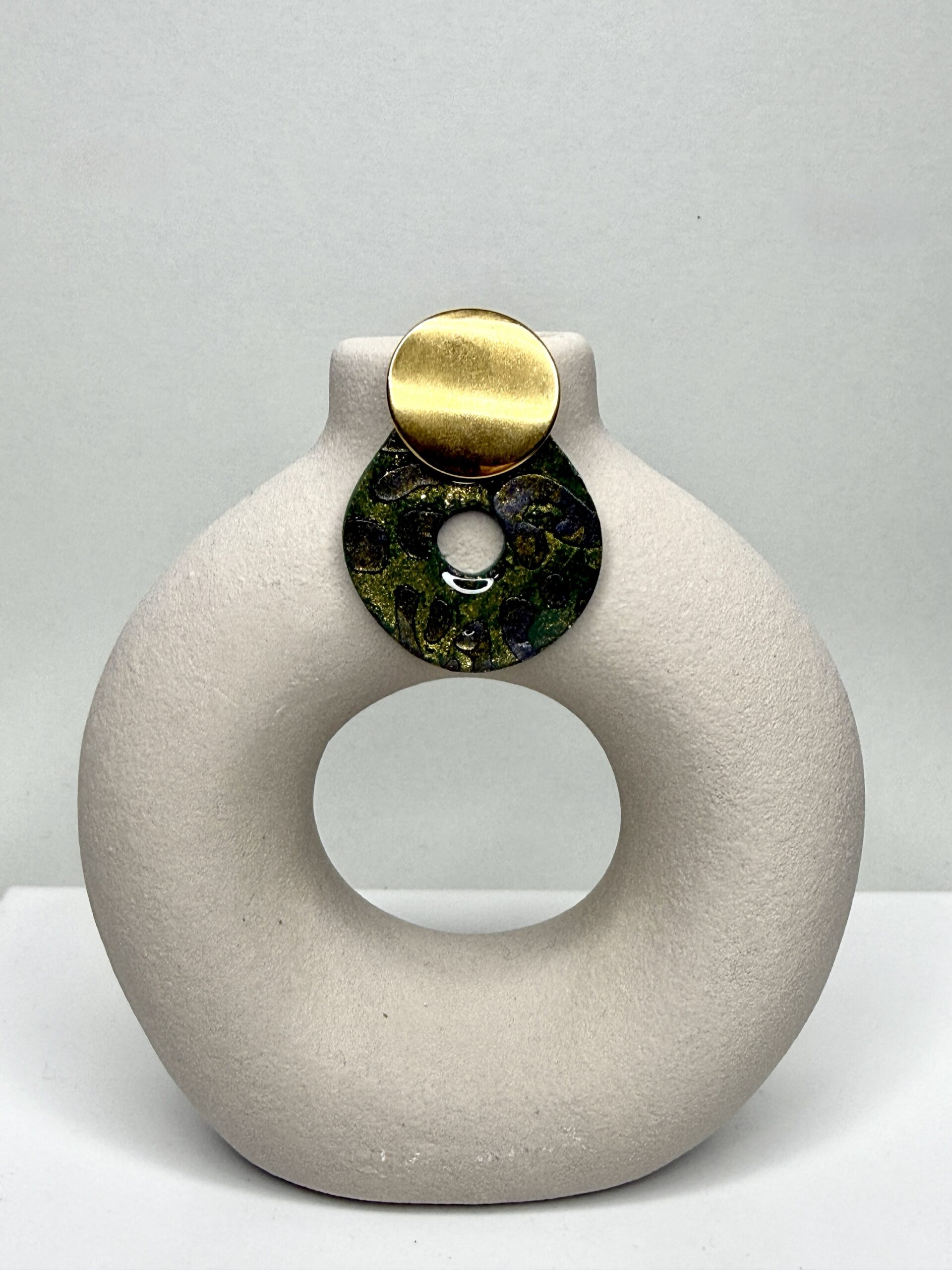 Leomuster Ohrringe in Grün