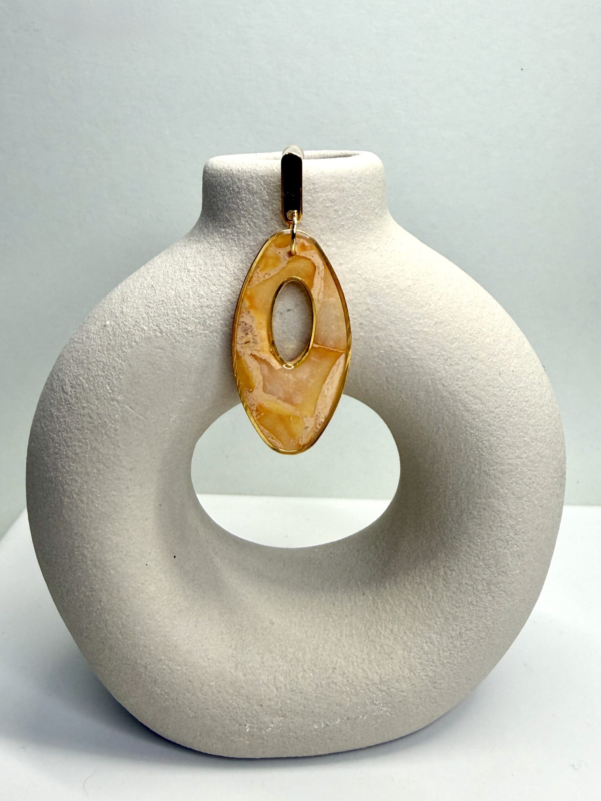 Gelbe Ohrringe handgemacht