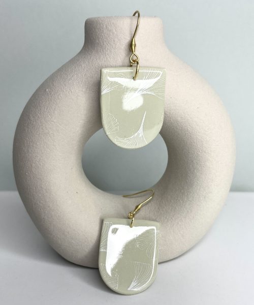 handgefertigten beige ohrringe