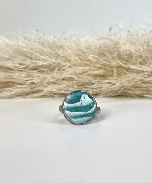 Verstellbarer Ring in Türkisblau