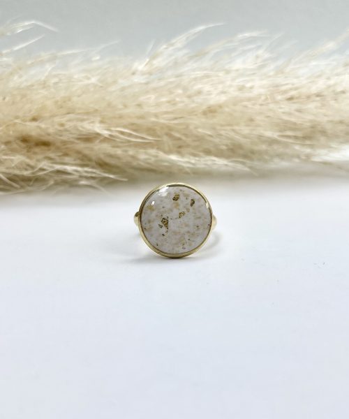 Ring Rund Gold Weiß
